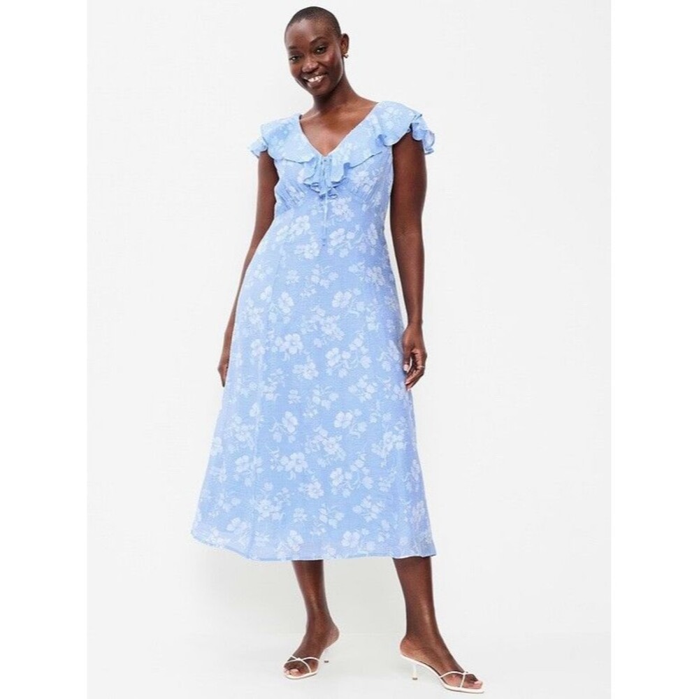 Old Navy Women's Ruffle-Sleeve Fit & Flare Midi Dress Size 3X